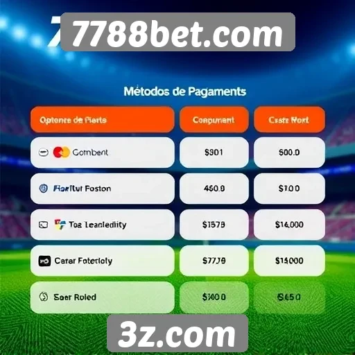 Métodos de pagamento aceitos no 7788bet.com